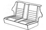 Dove Grey And Dark Grey Rear Seat Cover Kit 1962-67